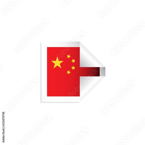 Free Download China Label Flags Vector Template Design Illustration - GFXLoad