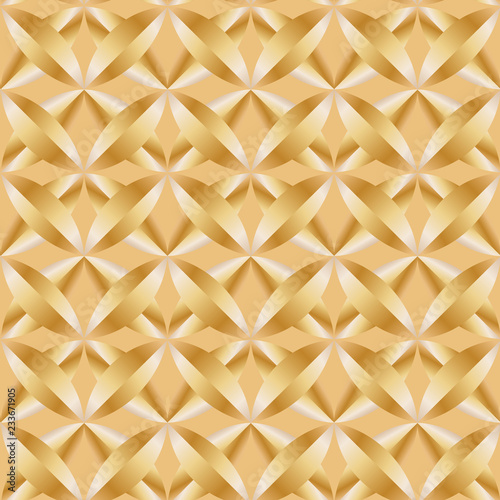elegant golden yellow metallic geometric repeating pattern for festive backgrounds, wallpapers, backdrops, textile and fabric, cards, wrapping, packaging, posters, banners.pattern swatch at Ai file 