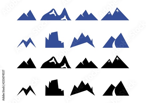 mountain logo set icon