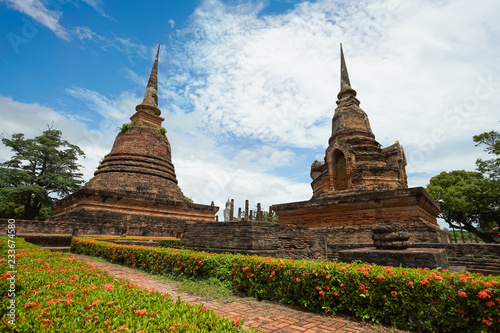 UNESCO World Heritage site Wat Sa Si in Sukhothai.