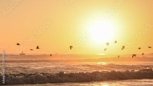 sunset on the beach