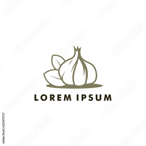 onion garlic logo icon symbol design vector illustration