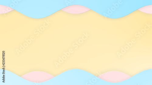 Obraz na płótnie Frame Soft paper art style gradient pastel Abstract cute background in sweet color w salonie