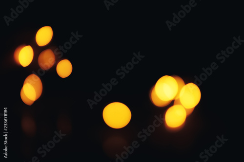 Defocused gold abstract christmas background. Bokeh. a little bit in corner