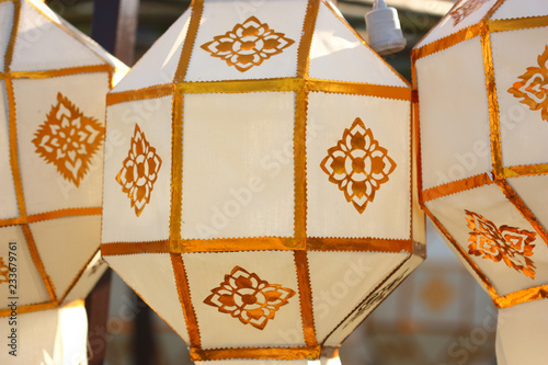 paper lamp in the street