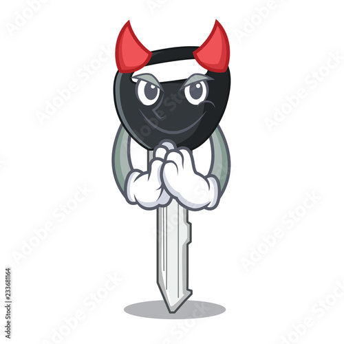 Devil mascot ilustration featuring on car key