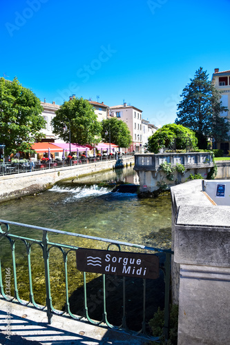 The charming village of Isle Sur La Sorgue, on the river Sorgue in the Valuluse region of Provence, France
