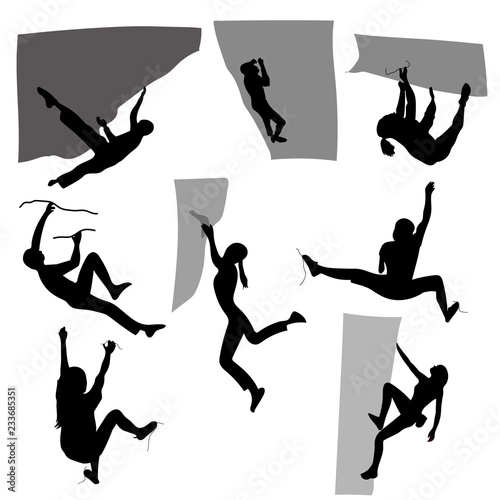 クライマーシルエット3 Stock ベクター Adobe Stock