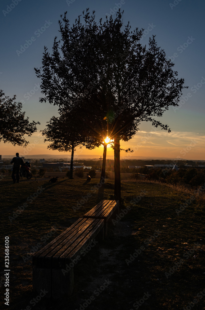Fototapeta premium Kronsberg Hannover Abendstimmung