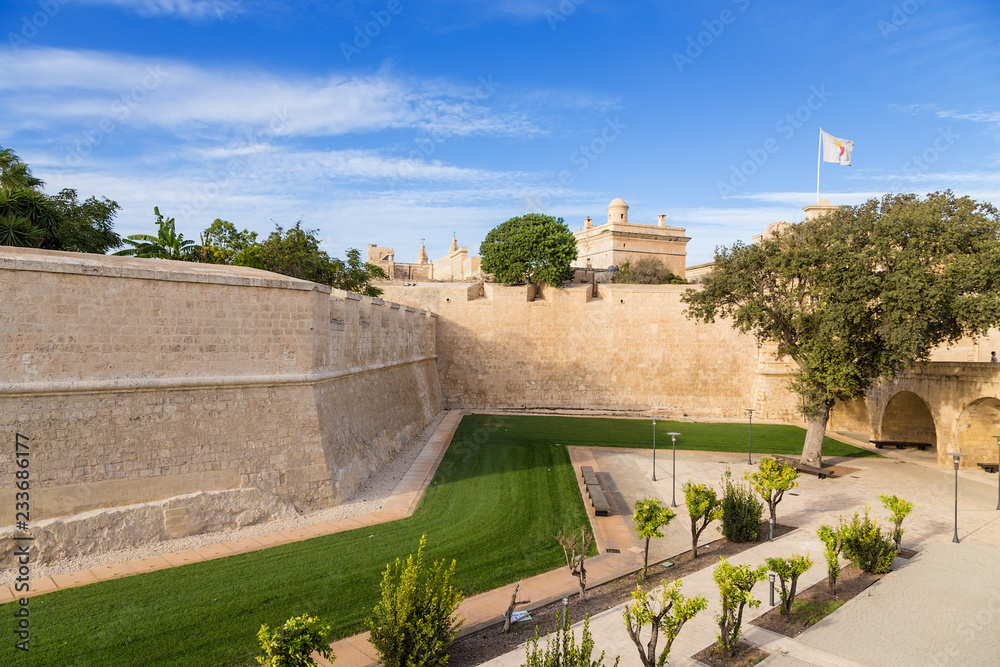 Mdina, Malta. Scenic view of the old fortress