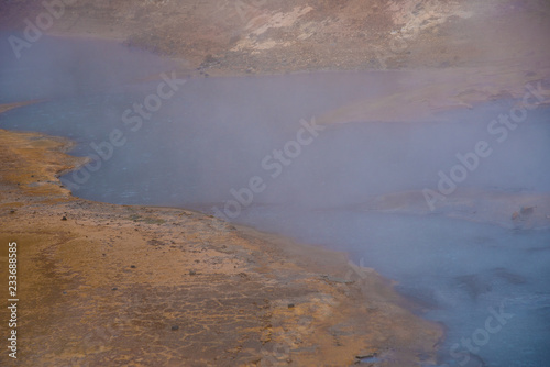 An abstract landscape of a geothermal area in Iceland