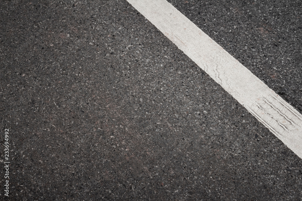 Asphalt road texture background, white guidelines on street. Asphalt road texture background, white guidelines on street.
