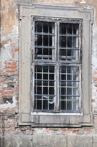 The window in the oldest royal Cistercian monastery Plasy in Bohemia