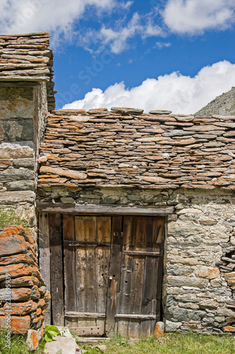 Detaile eines Bergdorfes