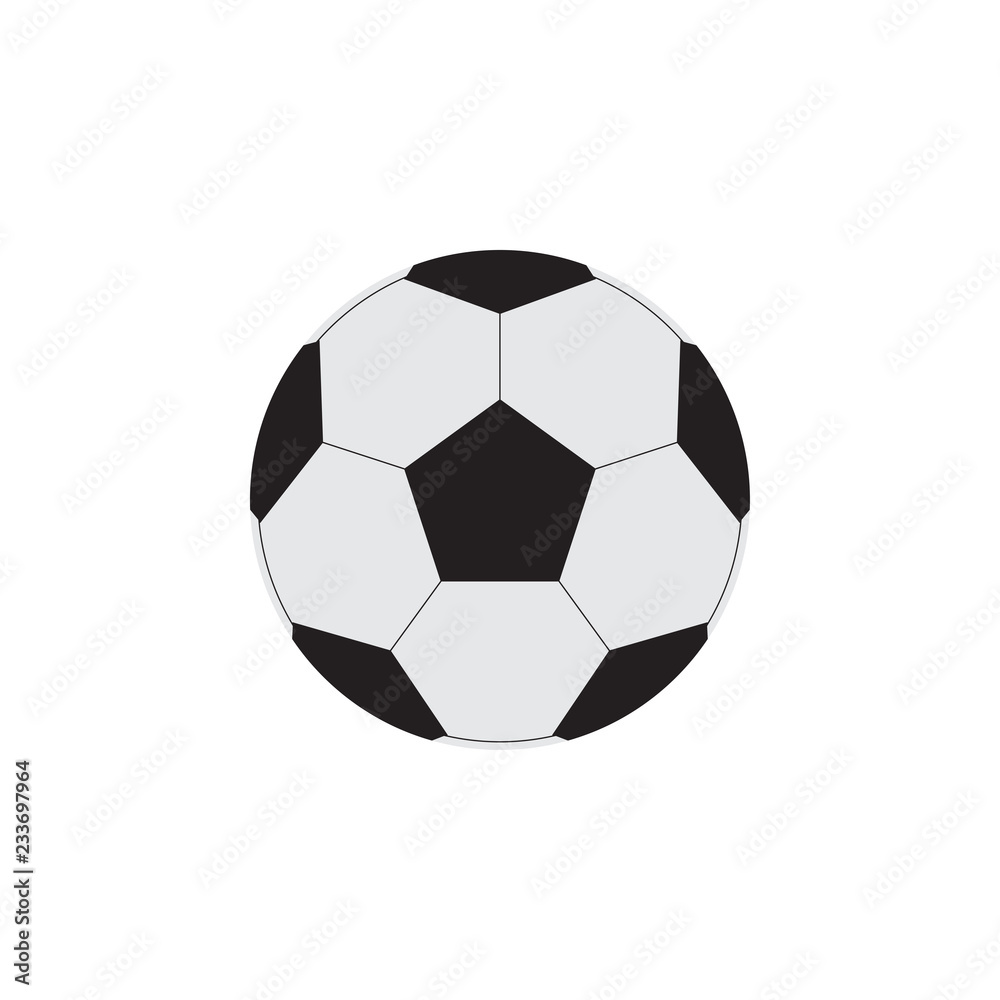 Vector illustration of Football icon on isolated white background.