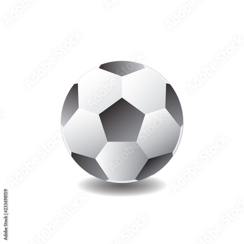 Vector illustration of Football icon with light gradient on isolated white background.