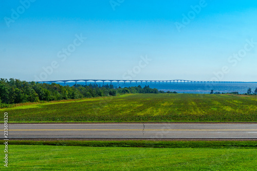 Countryside and the Confederation Bridge, PEI