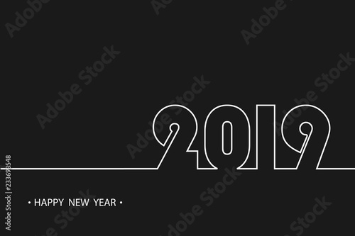 Happy New Year 2019 background.