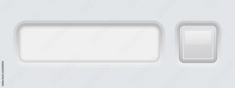 Web user interface. Input form and blank button Web user interface. Input form and blank button