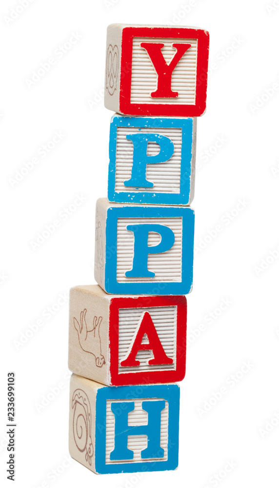 Wooden alphabet blocks isolated on white background Wooden alphabet blocks isolated on white background