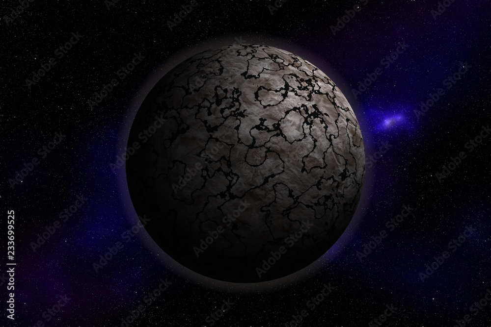 Obraz premium Planet on stars background