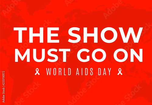 Poster for World AIDS Day awareness solidarity and charity campaign.