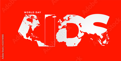 Poster design for World AIDS Day worldwide awareness campaign.