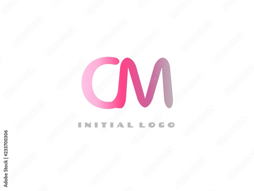 Obraz premium CM Initial Logo for your startup venture