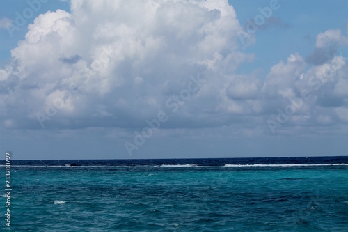 Clouds over the Caribbean Ocean in Grand Cayman