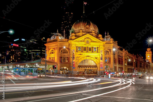 Flinders Street Station at Night - Melbourne, Australia