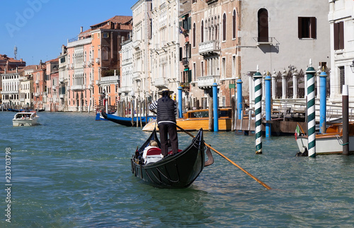 Gondola on the Grand Canal in Venice, Italy. © Sarah Jane