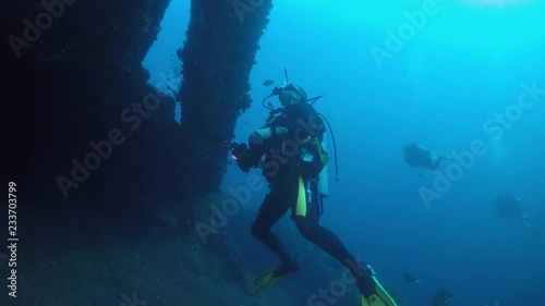 Wallpaper Mural  scuba diving indonesia Tulamben Bay most famous dive sites in Indonesia,  wreck of USAT Liberty Torontodigital.ca