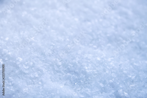 White fluffy artificial snow surface.