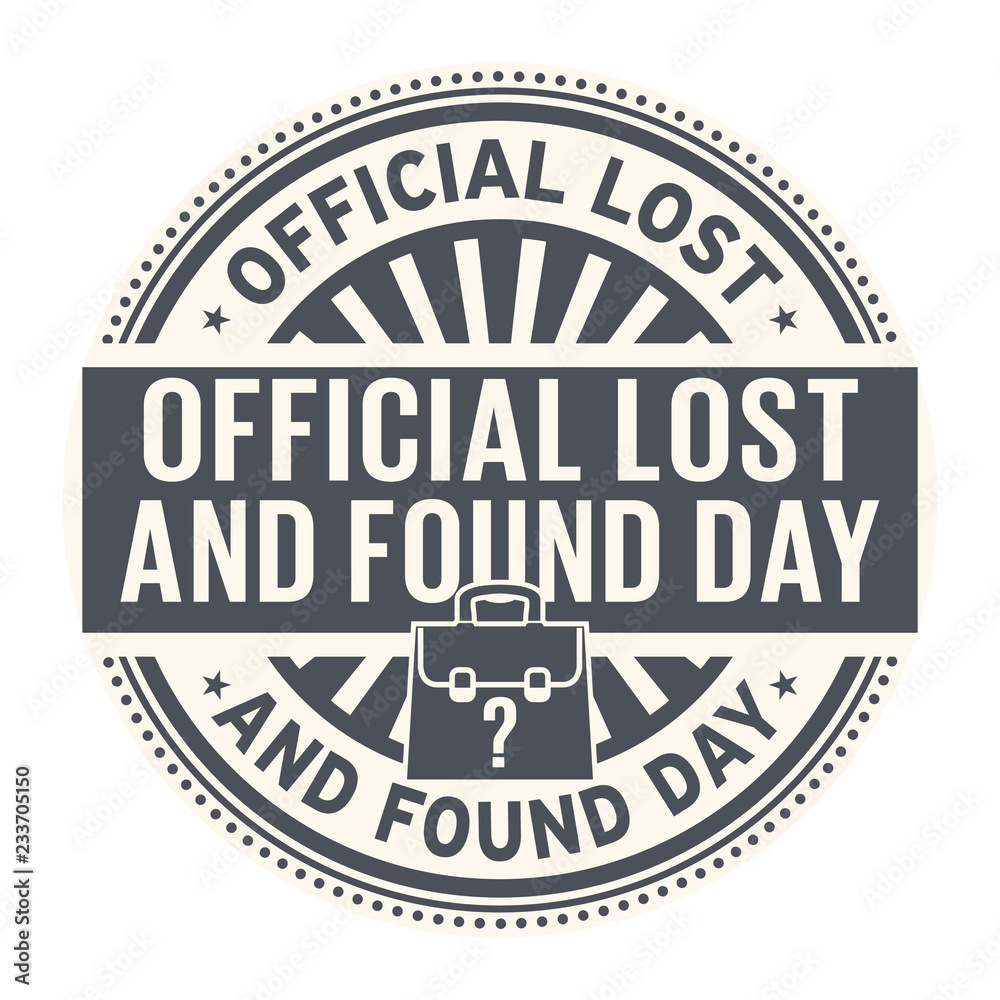 Official Lost and Found Day stamp