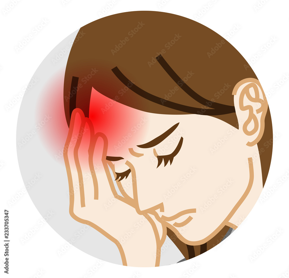 Headache - Physical disease Circular clip art, Adults woman Headache - Physical disease Circular clip art, Adults woman
