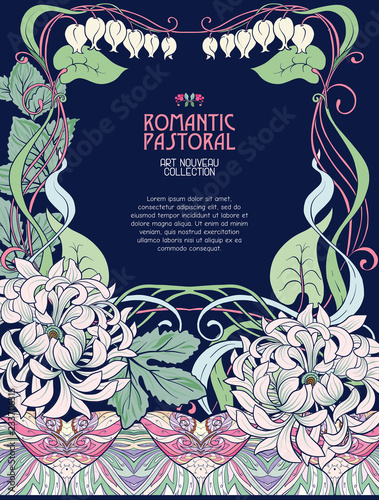 Unicorn and fantastic vintage flowers.