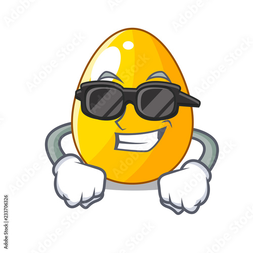 Super cool golden eggo on isolated image mascot photo