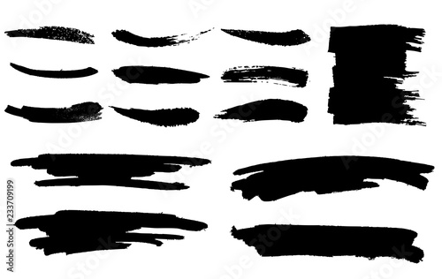 Grunge brush stroke background vector collection © oldesign
