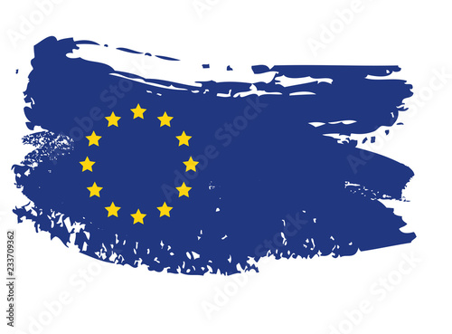 Flag of European Union grunge