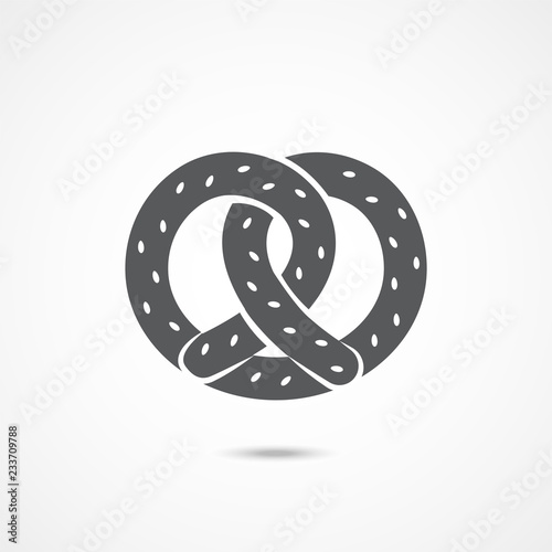 Pretzel flat icon