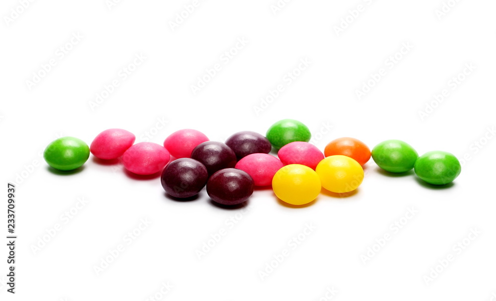 Colorful candies isolated on white background Colorful candies isolated on white background
