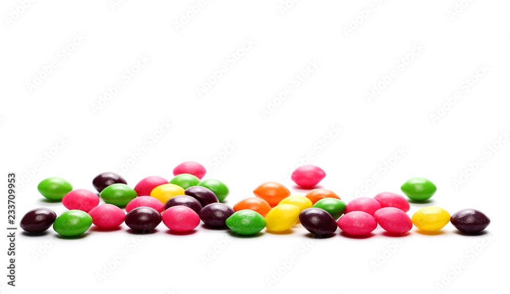 Colorful candies isolated on white background Colorful candies isolated on white background