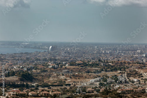 Panorama of Limassol bay and city from Acropolis hill, Cyprus