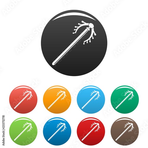 Contraception tool icons set 9 color vector isolated on white for any design