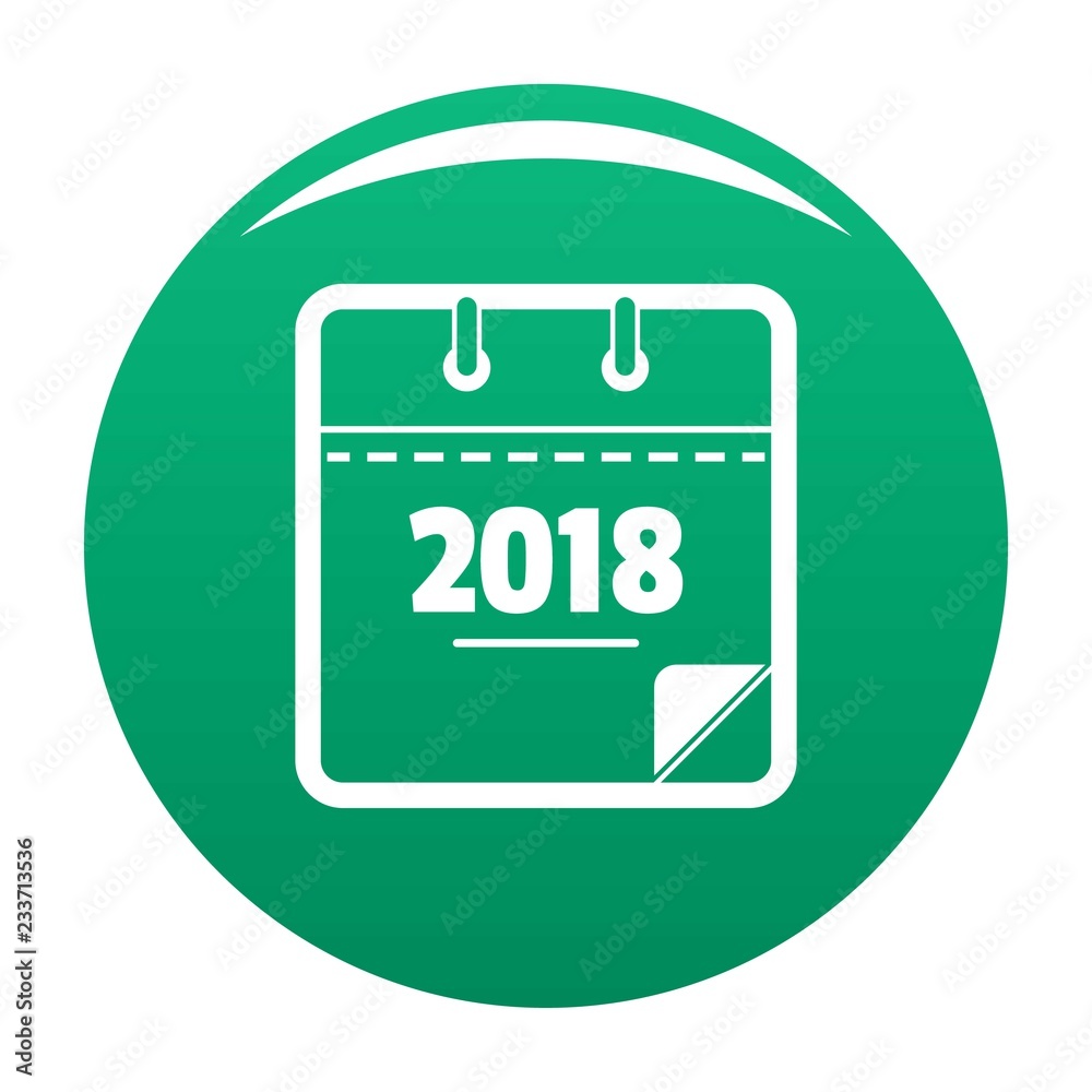 Calendar new year icon. Simple illustration of calendar new year vector icon for any design green Calendar new year icon. Simple illustration of calendar new year vector icon for any design green