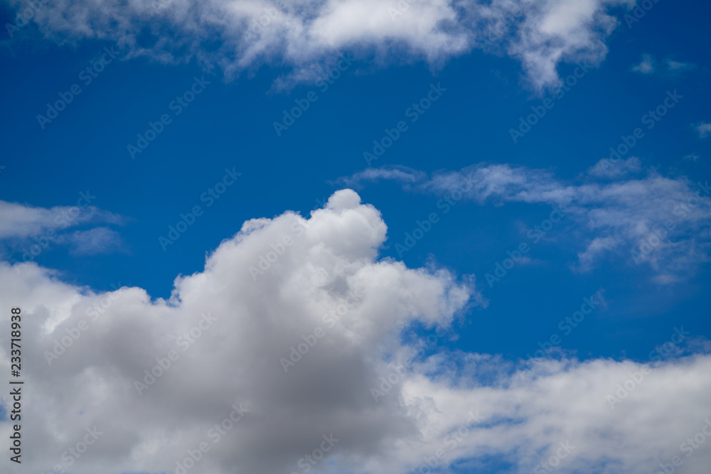 Blue summer sky with cumulus clouds Blue summer sky with cumulus clouds