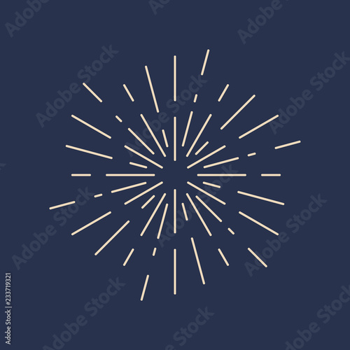 Sunburst design on blue vector
