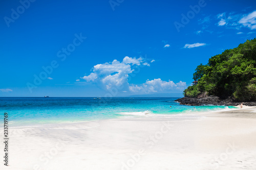 Tropical beach with white sand in Bali
