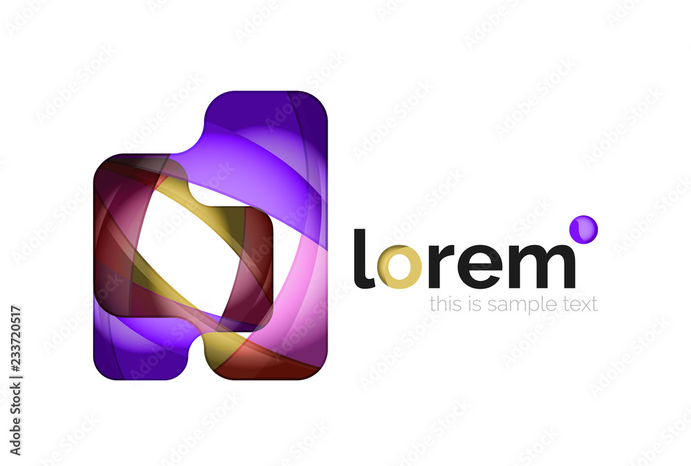 Abstract geometric business icon Abstract geometric business icon