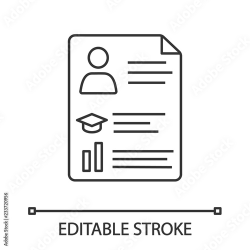 Resume linear icon